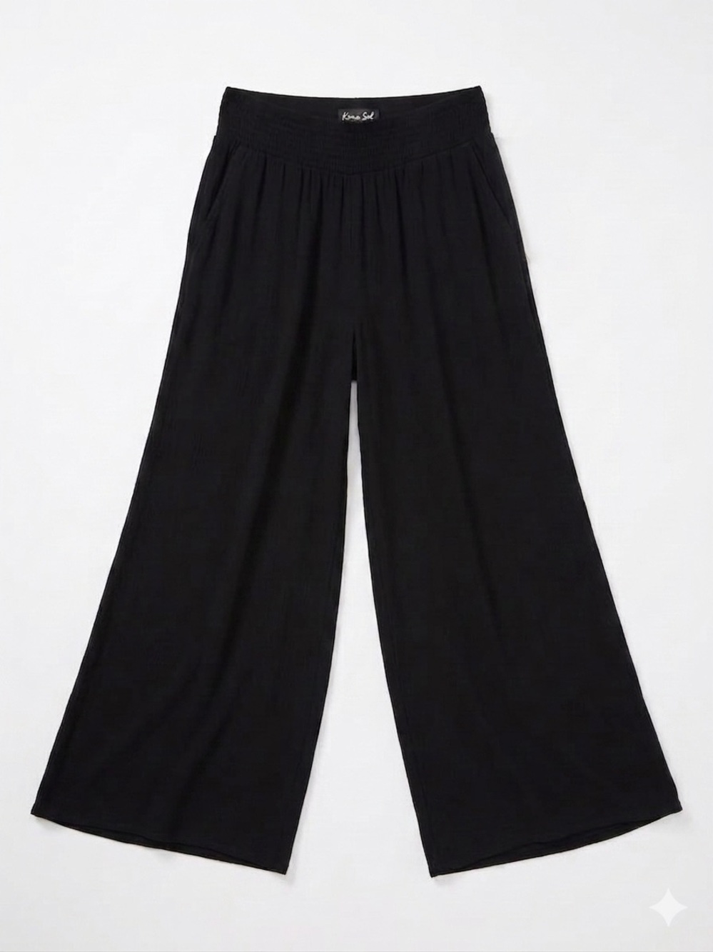 Kona Sol Black Wide Leg Palazzo Pants